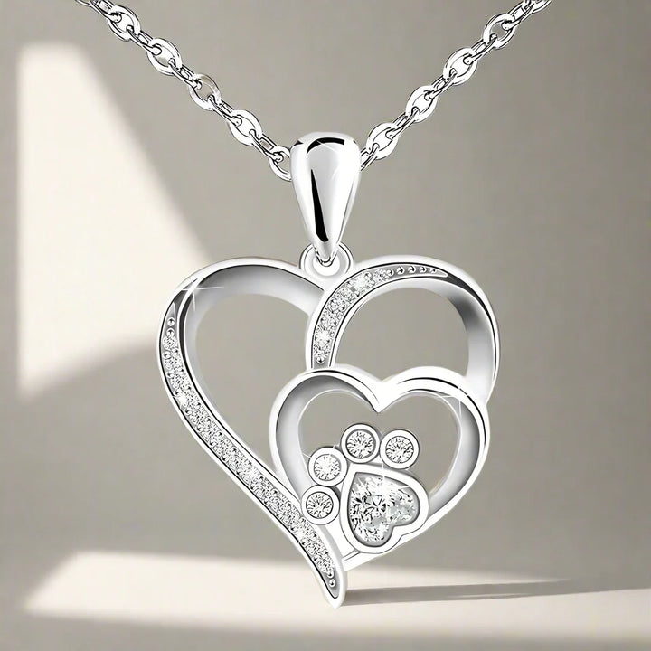 The Heart with the Paw Necklace